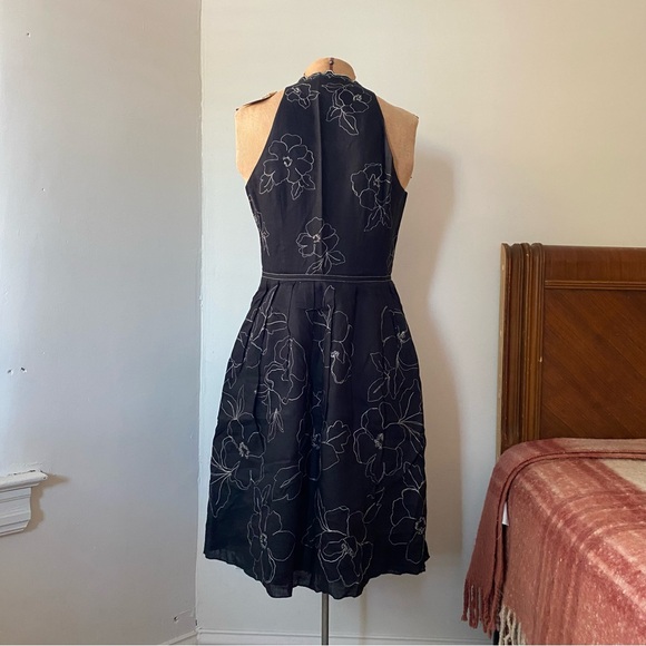 Ann Taylor Linen Embroidered Midi Dress - Picture 5 of 8
